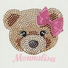 Girls Ivory Teddy Bear Embellished Long Sleeve Top, 1, hi-res